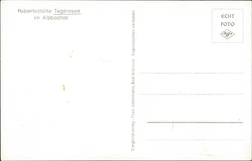 Ansichtskarte Bad Wiessee Hubertushütte Alpbachtal 2 Bild 1964