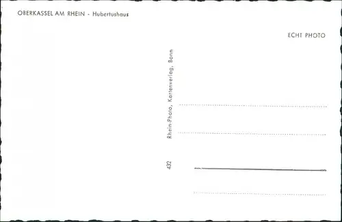 Ansichtskarte Oberkassel-Bonn Hubertushaus 1962