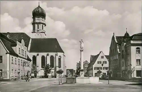 Ansichtskarte Schongau Marienplatz 1964