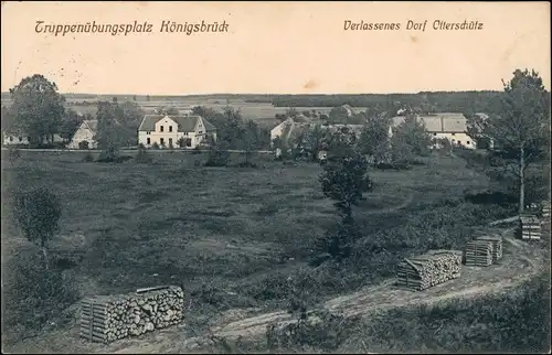 Ansichtskarte Otterschütz-Königsbrück Kinspork verlassenes Dorf 1916
