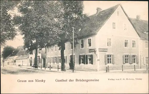 Ansichtskarte Niesky Niska Gasthof der Brüdergemeinde 1911