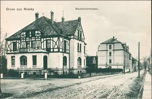 Ansichtskarte Niesky Niska Bautznerstrasse 1910