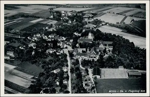 Ansichtskarte Miltitz-Roitzschen-Klipphausen Luftbild 1941