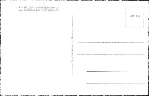 Ansichtskarte Oerlinghausen Naturfreundehaus Tönsberg 1963