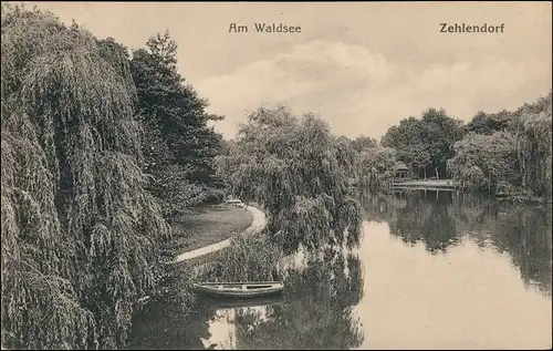 Ansichtskarte Zehlendorf-Berlin Am Waldsee 1924