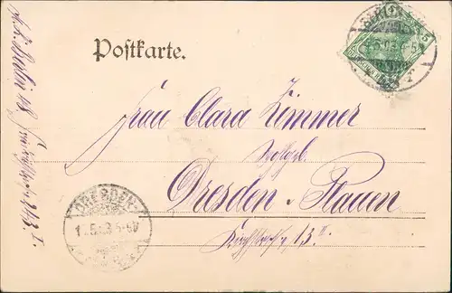 Ansichtskarte Mitte-Berlin Spittelmarkt Straßenbahn Kutsche 1903