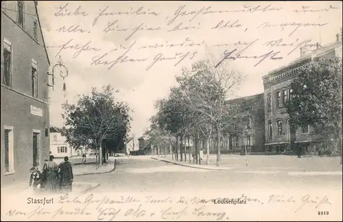 Ansichtskarte Staßfurt Stassfurt Louisenplatz 1908