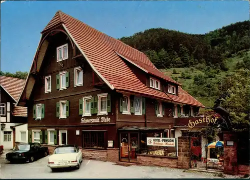 Ansichtskarte Forbach (Baden) Hotel - Restaurant Goldener Hirsch 1970