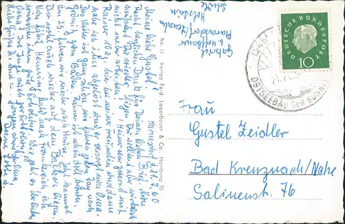 Ansichtskarte Grömitz (Holstein) Markt, Promenade, Strand, Minigolf 1962