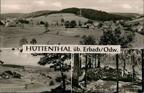 Ansichtskarte Hüttenthal-Mossautal Stadtpartien 3 Bild 1961