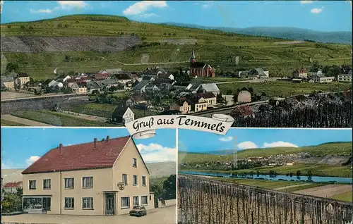 Ansichtskarte Temmels 3 Bild Gasthaus, Stadt 1975