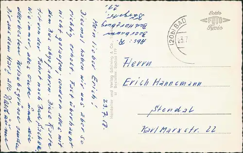 Ansichtskarte Bad Sachsa Schützenhaus, Schmelzteich uvm 1963