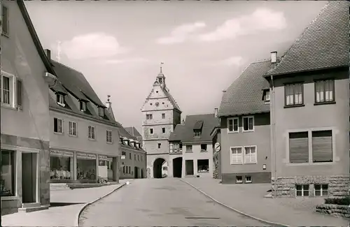 Ansichtskarte Ilshofen Haupstraße - Geschäfte 1963