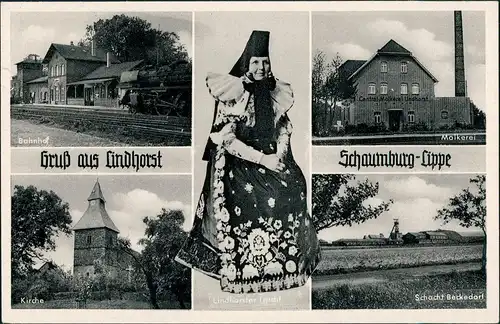 Lindhorst Bahnhof Molkerei Schacht   Stempel Polizeipräsident in Berlin 1961