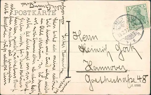 Ansichtskarte Neustrelitz Partie an der Stadt 1905