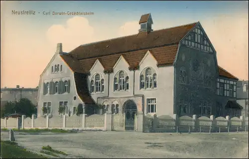 Ansichtskarte Neustrelitz Carl Borwin-Gedächtnisheim 1911