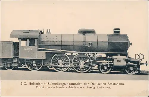 2-C. Heissdampf-Schnellzugslokomotive der Dänischen Staatsbahn. 1908