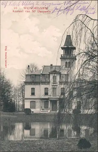 Postkaart Wondelgem Kasteel van Mr Danneels 1915