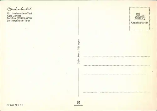 Ansichtskarte Holzmaden Teck Bahnhotel 1978