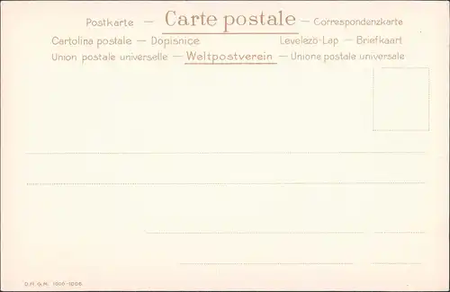 Ansichtskarte Köln Sachsenring Jugendstil Goldrahmung 1904 Passepartout