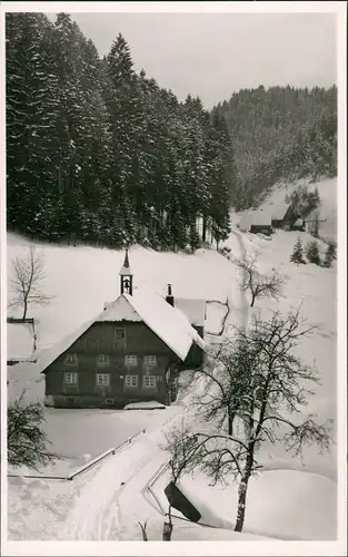 Ansichtskarte St. Märgen Schwarzwaldhaus Glockenhäusle 1956