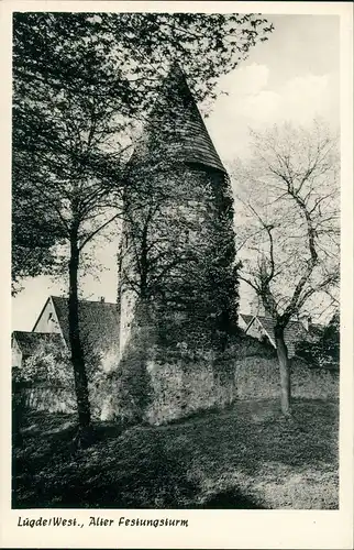 Ansichtskarte Lügde (Westfalen) Alter Stadtturm 1954