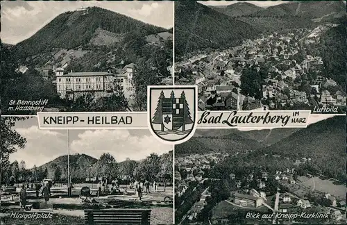 Ansichtskarte Bad Lauterberg im Harz Bennostift, Luftbild, Stadt 1967