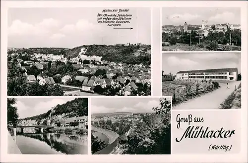 Ansichtskarte Mühlacker MB: Stadtansichten 1958