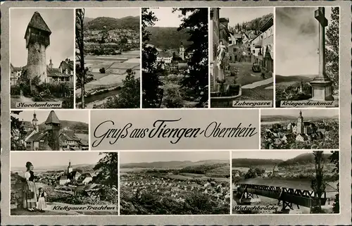 Ansichtskarte Tiengen MB: Stadt, Zubergasse, Trachten 1959
