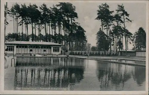 Ansichtskarte Bad Lippspringe Thermal-Schwimmbad 1954