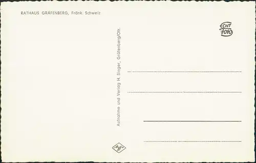 Ansichtskarte Gräfenberg Straßenpartie am Rathaus 1959