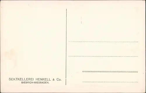 Ansichtskarte Biebrich-Wiesbaden Sektkellerei Henkell ankunft der Weine 1927