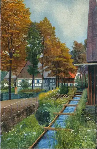 Ansichtskarte Mildenau Am Mühlgraben - Stimmungsbild 1914