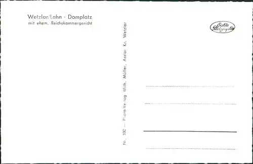 Ansichtskarte Wetzlar mit ehem. Reichskammergericht Geschäfte 1962