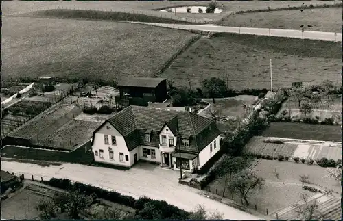 Ansichtskarte Ruhwinkel (Kr. Plön) Luftbild Gaststätte Landpoststempel 1954