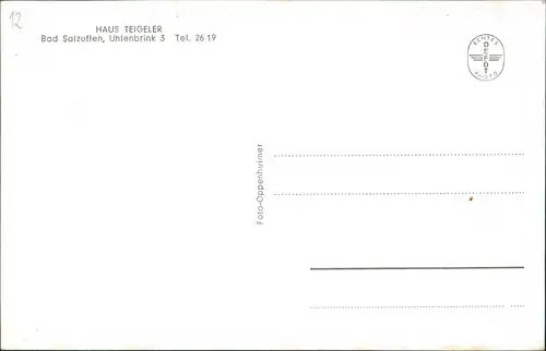 Ansichtskarte Bad Salzuflen Haus Teigeler - Uhlenbrink 3 1962