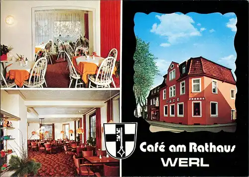 Werl (Westfalen) Café am Rathaus Bes. Krillke Engelhardstr, Innen & Außen 1976