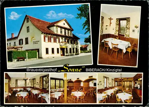 Biberach (Baden) Gasthof Hotel ZUR SONNE Inh. Ch. Arnhold-Betz 1974