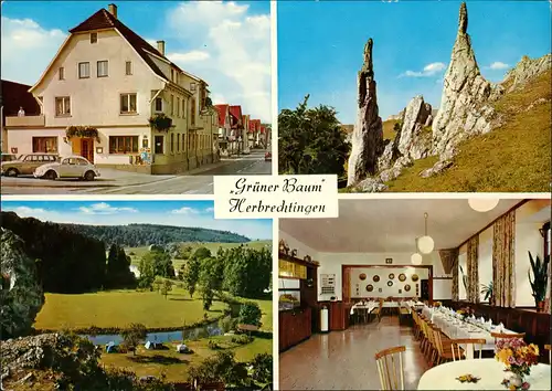Ansichtskarte Herbrechtingen 4 Bild: Hotel Grüner Baum 4 Bild 1968/1975