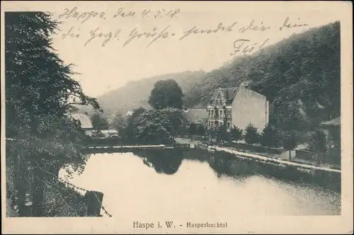 Ansichtskarte Haspe-Hagen (Westfalen) Hasperbachtal 1918