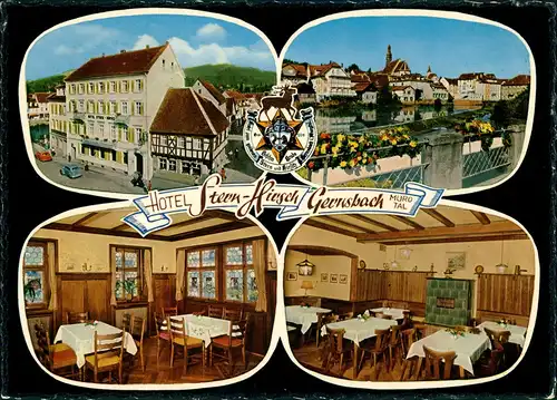 Gernsbach Hotel Stern Hirsch Murgtal Innen & Außenansichten 1960