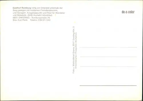 Enkering-Kinding Mehrbild-AK mit Gasthof Rumburg Altmühltal 1970