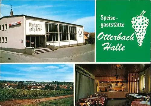 Oberotterbach Speisegaststätte Otterbachhalle Innen & Außen 1970