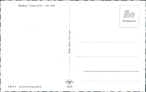 Ansichtskarte Buchen (Odenwald) Am Bild Hotel Prinz Carl VW Käfer 1962