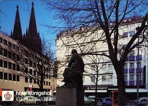 Köln Hotel Königshof Richartzstraße, VW Käfer vor Hotel 1980