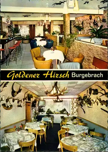 Burgebrach GASTHOF GOLDENER HIRSCH Speisehaus Tanz-Café  Franz Butterhof 1967