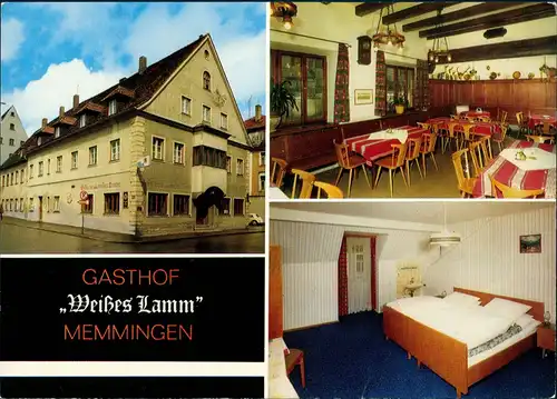 Memmingen Gasthof Zum weißen Lamm, Haslach, Hallohof, Innen & Außen 1970