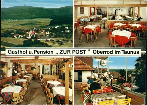 Ansichtskarte Oberrod Gasthof Pension ZUR POST Oberrod im Taunus 1982