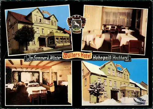 Hohegeiß-Braunlage Müller`s Hotel Hochharz Innenansichten & Außen 1971