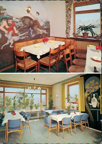 Ansichtskarte Bottenbach Gasthaus Clauer Mehrbild-AK Innenansichten 1960